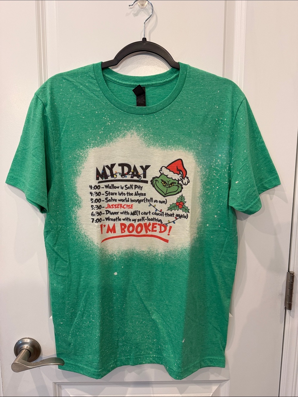 Gildan Softstyle Green Grinch "I'm Booked" Holiday Tee